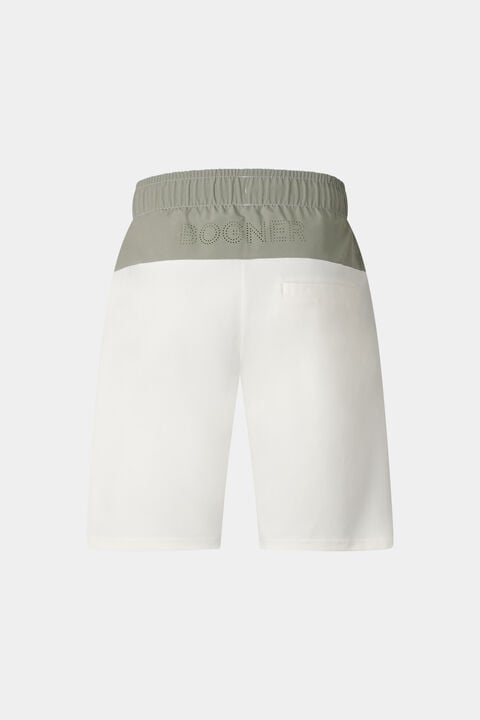 Denny Cargo Sweatshorts In Off-White/Eucalyptus