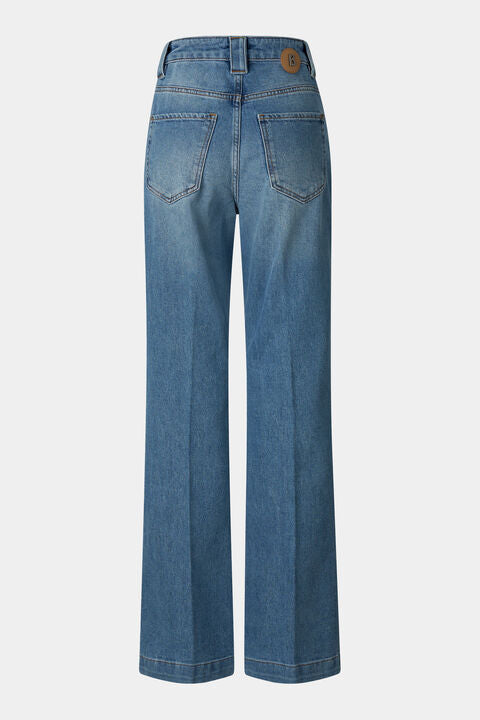 Flared Fit Jeans Devin In Light Denim Blue