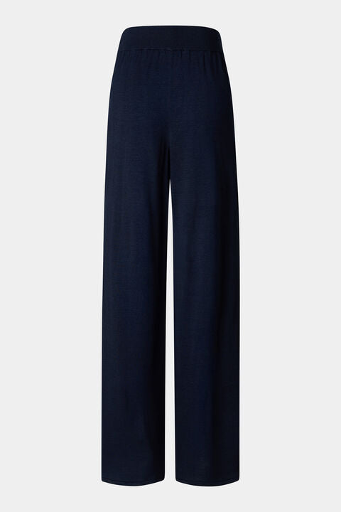 Paula Knitted Trousers In Navy Blue