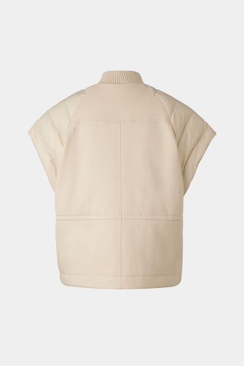 Nahla Hybrid Down Waistcoat In Sand