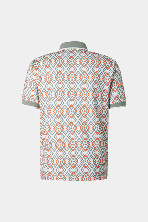Valentin Functional Short-Sleeved Top In Eucalyptus/Orange/White