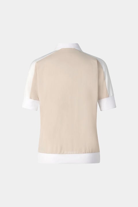 Arabell Functional Short-Sleeved Top In Sand/White