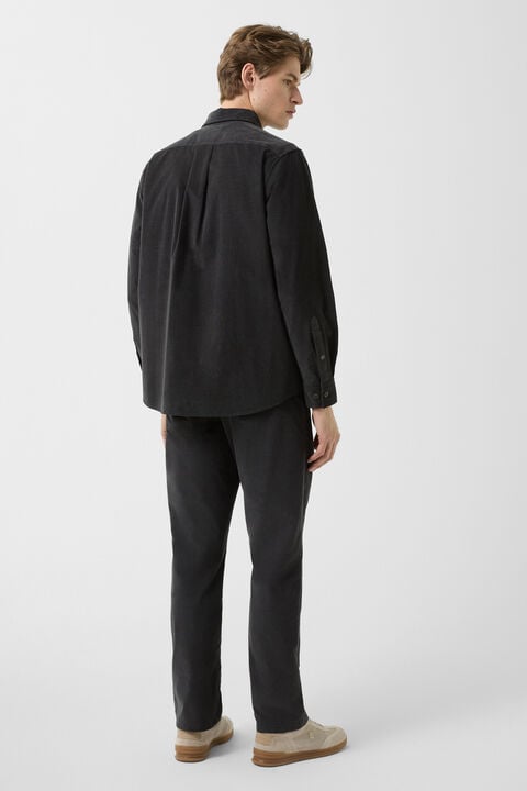Corduroy Shirt Heiko In Anthracite