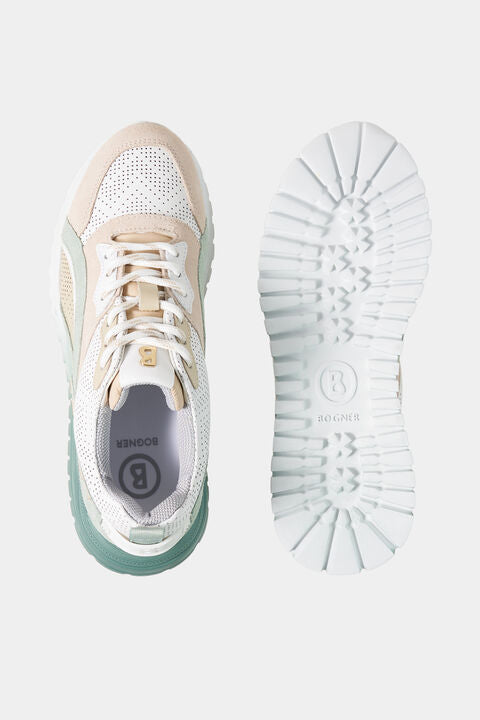 Malaga Trainers In White/Mint/Ros¨¦
