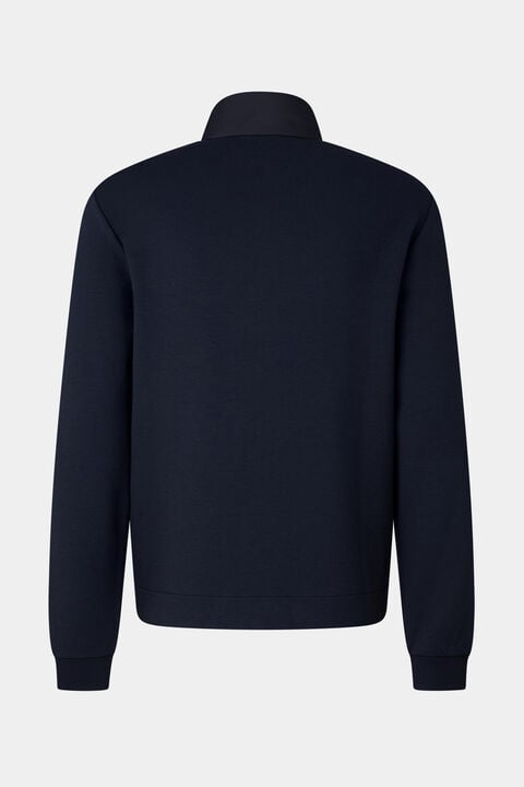 Rover Hybrid Jersey Jacket In Navy Blue
