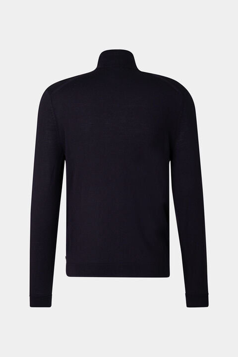 Knit Jacket Oscar In Navy Blue