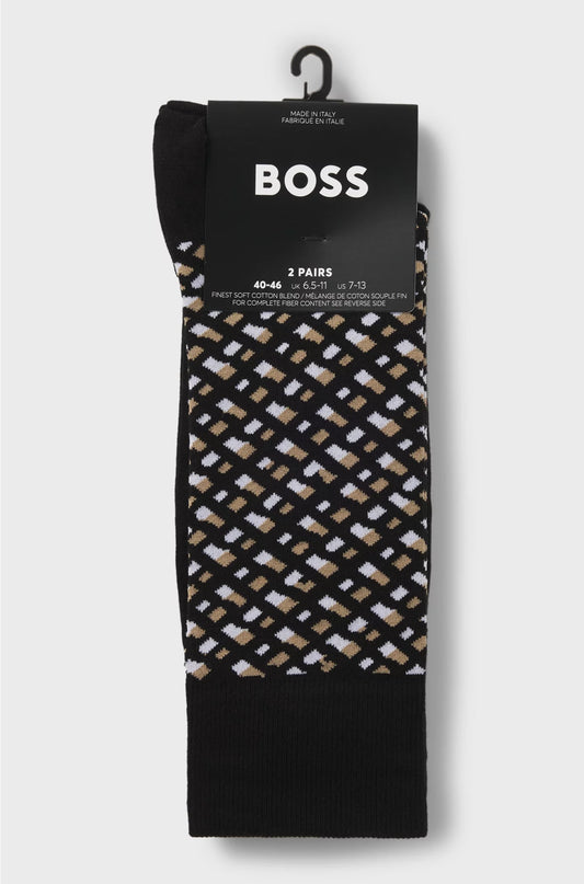 TWO-PACK OF REGULAR-LENGTH COTTON-BLEND SOCKS