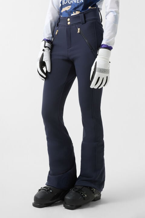 Hazel Softshell Ski Trousers In Navy Blue