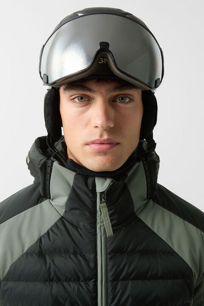 Henik Down Ski Jacket In Eucalyptus/Black