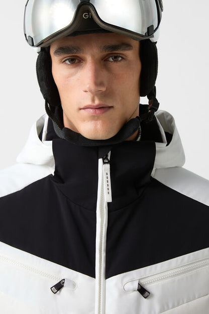 Feliks Down Ski Jacket In White/Black