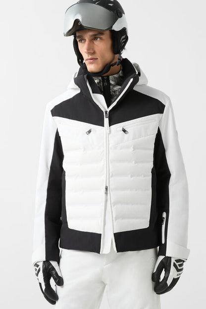 Feliks Down Ski Jacket In White/Black