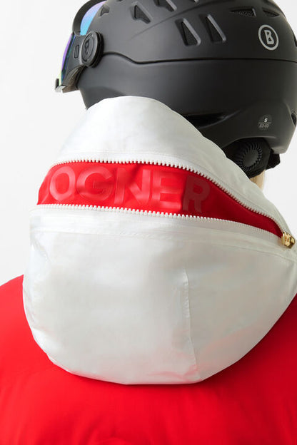Kira Quilted Jacket In Red/White