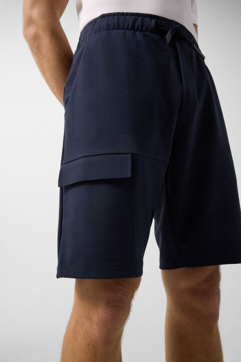 Denny Cargo Sweatshorts In Navy Blue