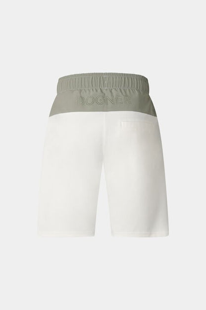 Denny Cargo Sweatshorts In Off-White/Eucalyptus