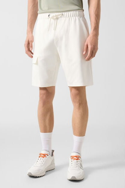 Denny Cargo Sweatshorts In Off-White/Eucalyptus