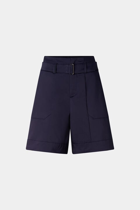 Lexa Functional Bermuda Shorts In Navy Blue