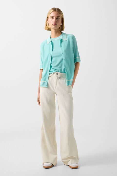 Rica Wide Fit Jeans In Cream