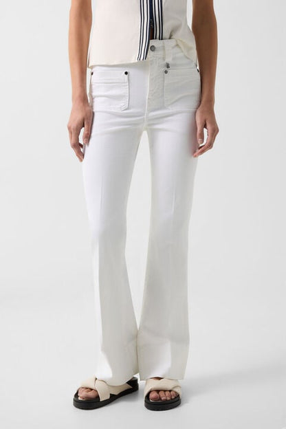 Flared Fit Jeans Devin In White
