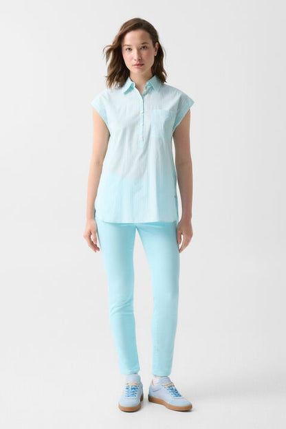 7/8 Slim Fit Jeans Julie In Cyan-Blue