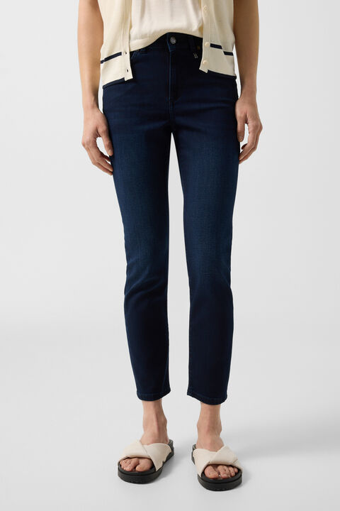 7/8 Slim Fit Jeans Julie In Dark Denim Blue