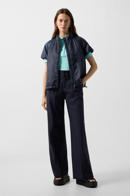 Pleated Trousers Amy In Navy Blue