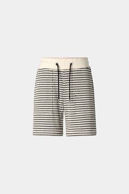 Steena Jacquard Jersey Shorts In Cream/Black