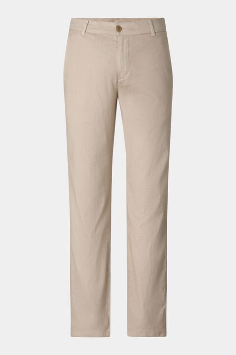 Linen Mix Chinos Riley Casual In Beige