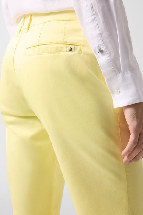 Miami Cotton Shorts In Yellow