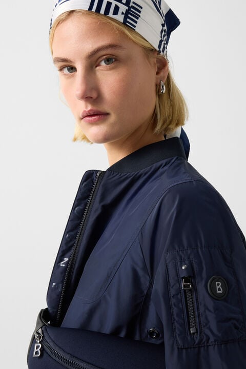 Zafina Blouson In Navy Blue