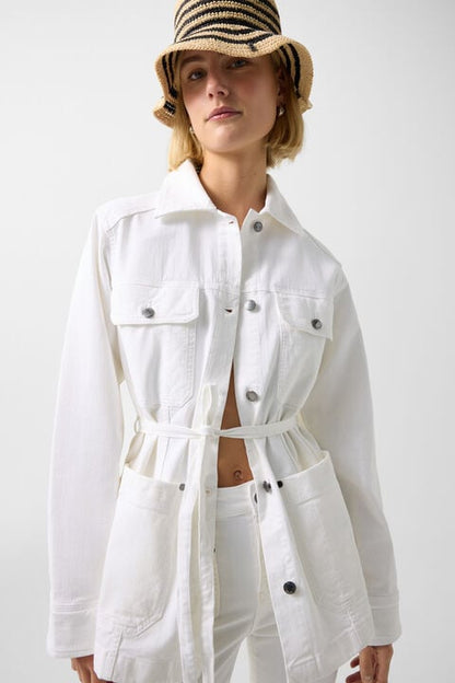 Pelin Denim Jacket In White