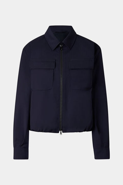 Tracy Shirt Jacket In Navy Blue