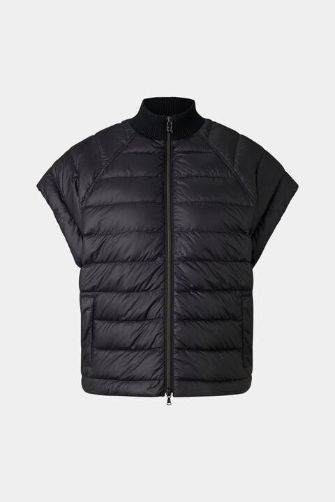 Nahla Hybrid Down Waistcoat In Black