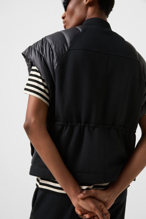 Nahla Hybrid Down Waistcoat In Black