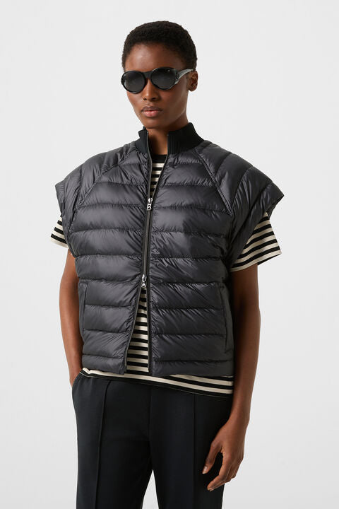Nahla Hybrid Down Waistcoat In Black