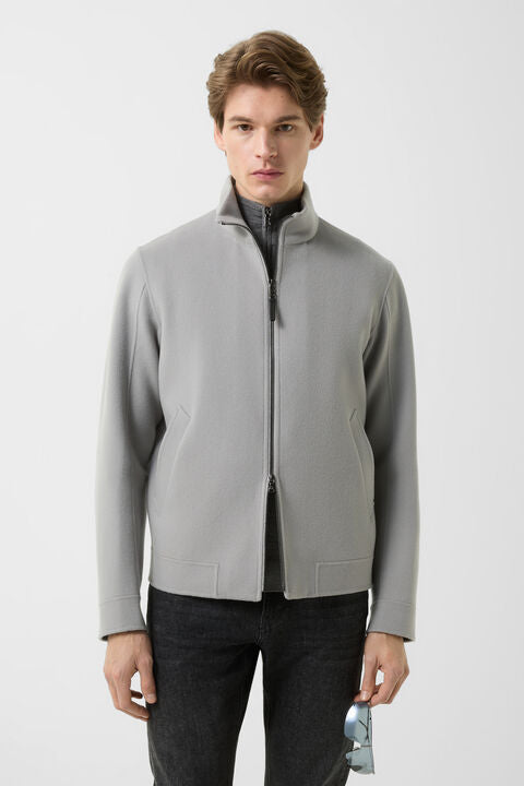 Doubleface Blouson Brice In Light Grey