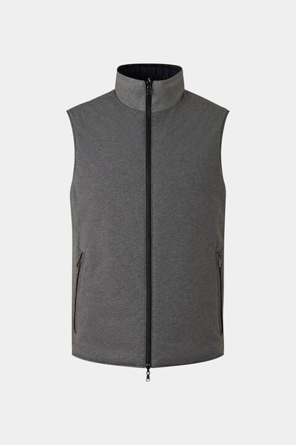 Willis Reversible Waistcoat In Black/Grey
