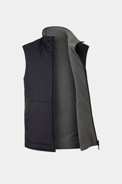Willis Reversible Waistcoat In Black/Grey