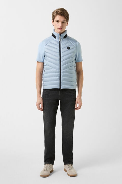 Lasse Lightweight Down Waistcoat In Light Blue