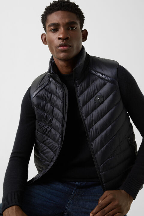 Lasse Lightweight Down Waistcoat In Navy Blue