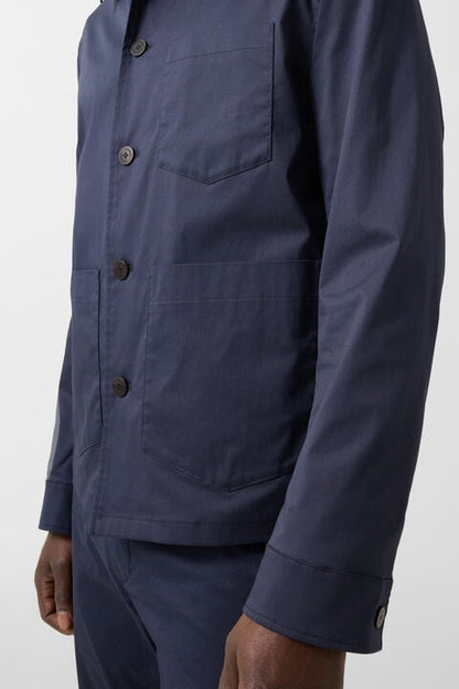 Overshirt Mirco In Navy Blue