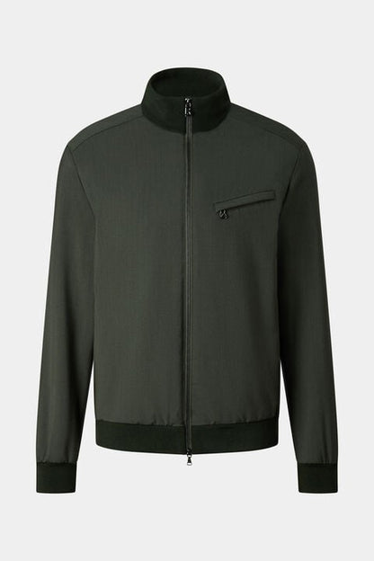 Virgin Wool Jacket Milan In Olive Green