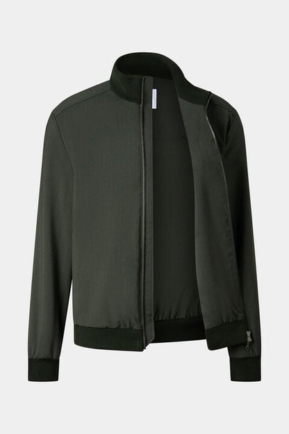 Virgin Wool Jacket Milan In Olive Green