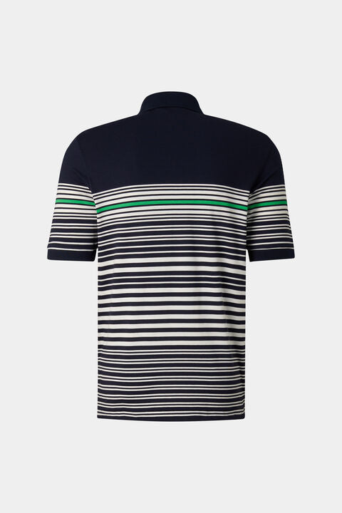 Jannes Polo Shirt In Navy Blue/White/Green