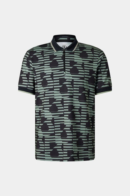Valentin Functional Short-Sleeved Top In Black/Eucalyptus