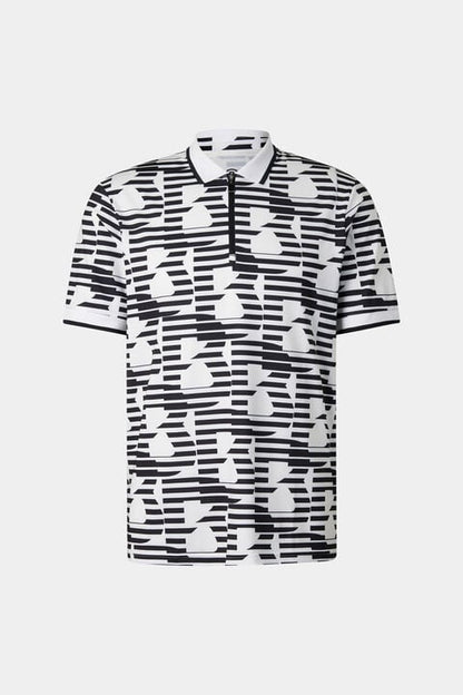 Valentin Functional Short-Sleeved Top In White/Black