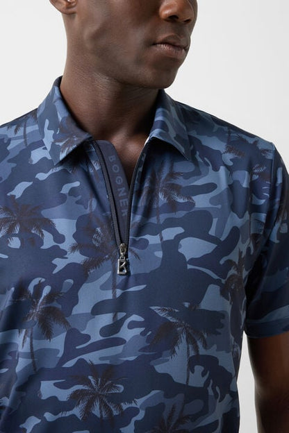 Taron Functional Short-Sleeved Top In Navy Blue