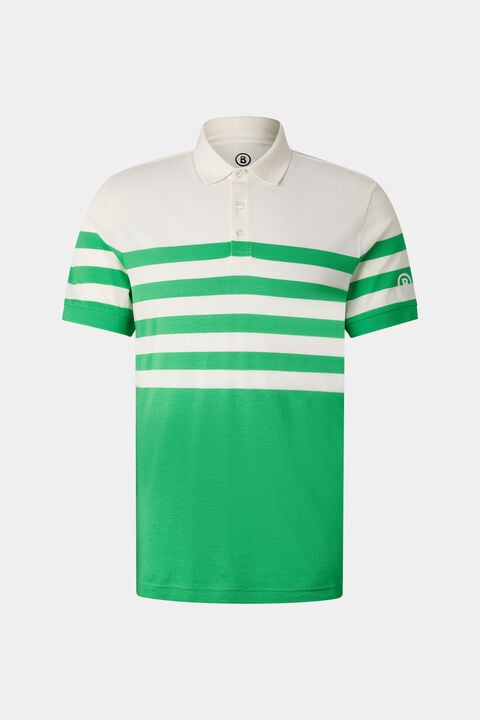 Antonio Functional Short-Sleeved Top In Green/Off-White
