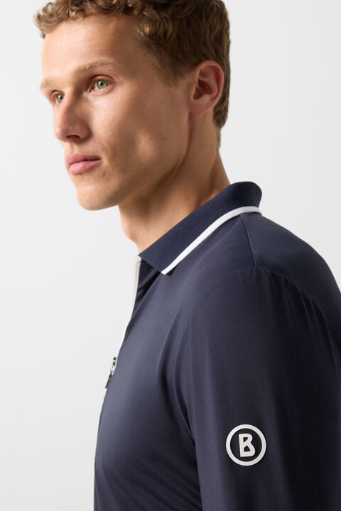Jonah Polo Long-Sleeved Top In Navy Blue
