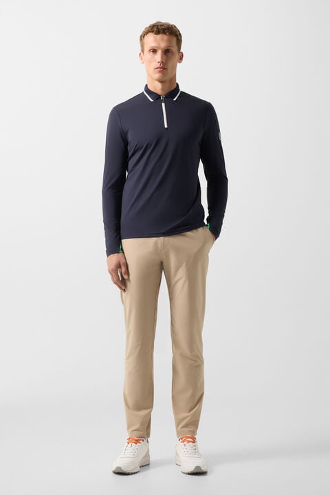 Jonah Polo Long-Sleeved Top In Navy Blue