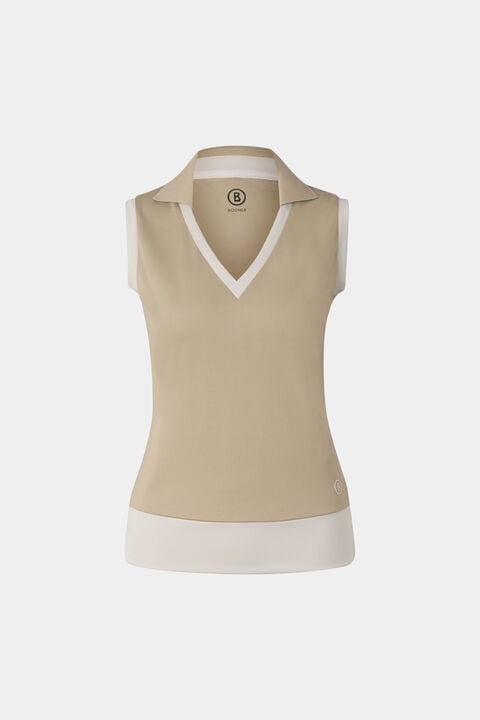 Polo Top Alysha In Beige